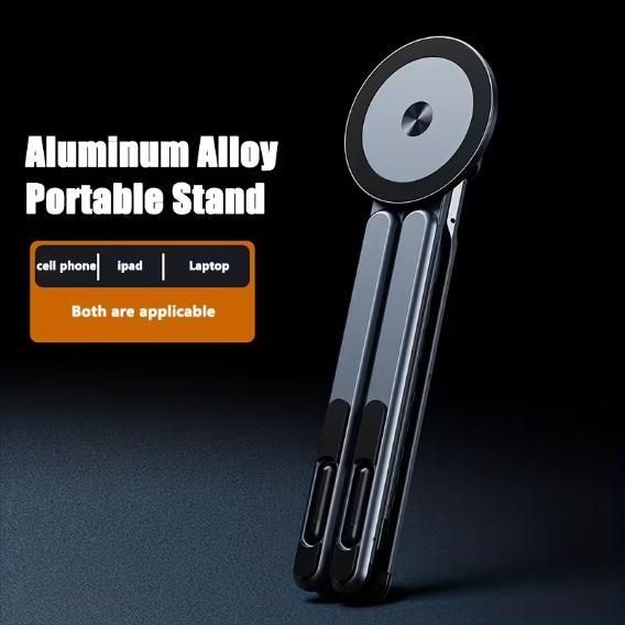Magnetic Base and 8-level Height Adjustment Stand For iPhone iPad Laptop